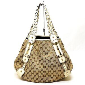 Gucci Hand Bag Brown Canvas 490-052925